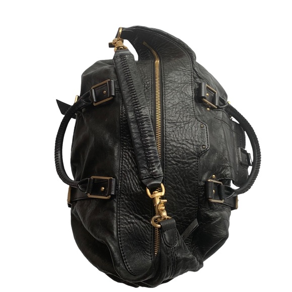 Botkier Black Leather Sasha Duffel Handbag - Picture 4 of 13